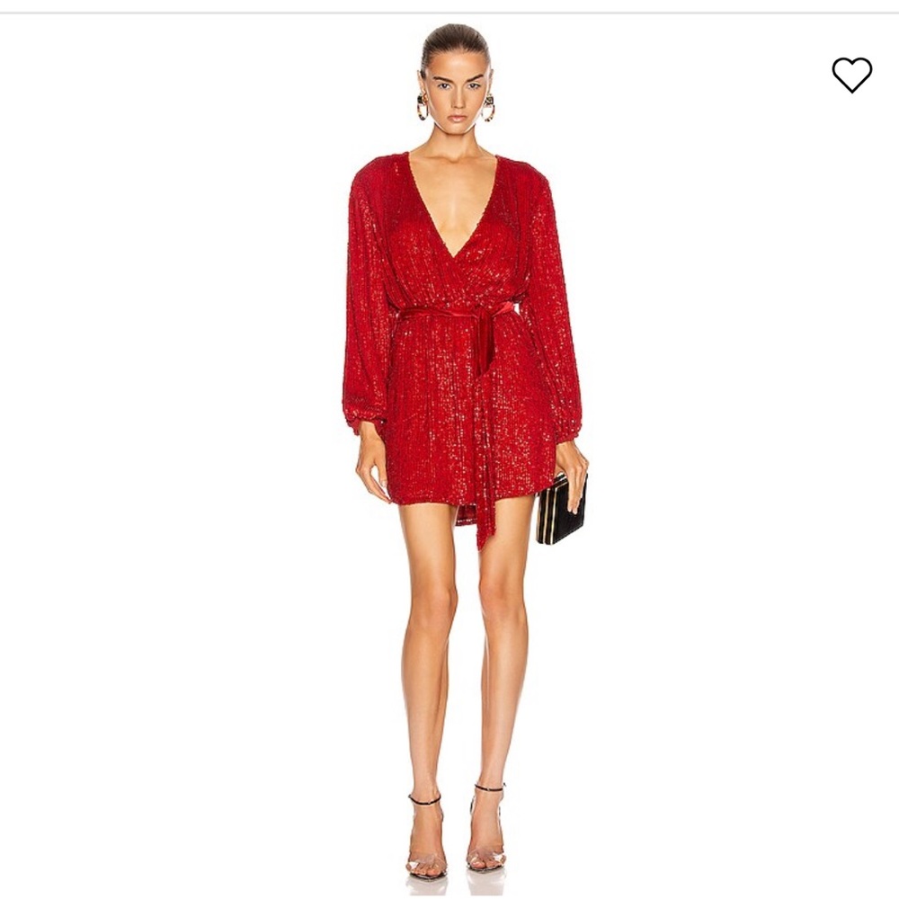 Retrofete Julie Dress in Scarlet Red - Picture 1 of 7
